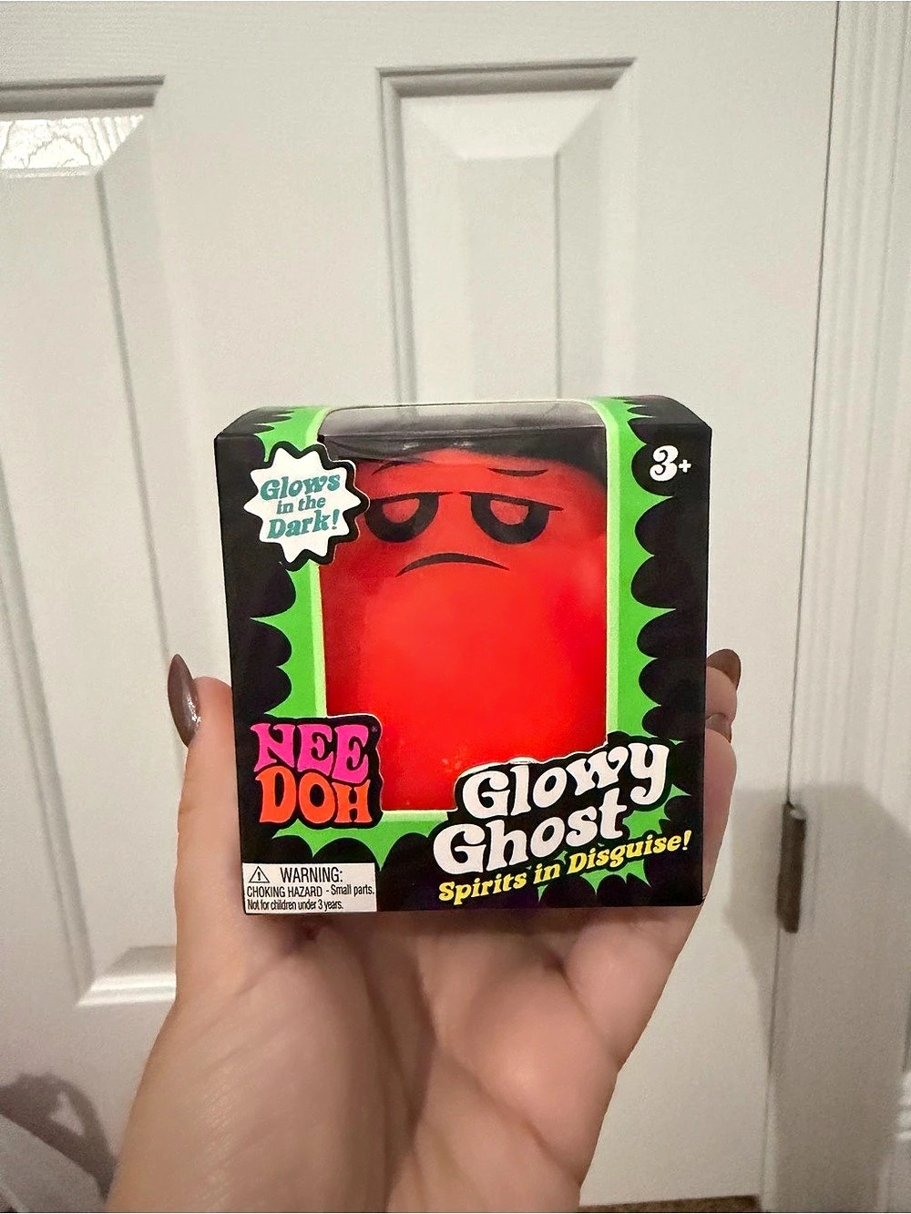Nee Doh Glowy Ghost Toy Orange NWT